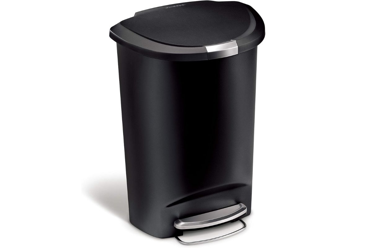 Simplehuman-50-Liter13-Gallon-Semi-Round-Kitchen-Step-Trash-Can-with-Secure-Slide-Lock-Black-Plastic